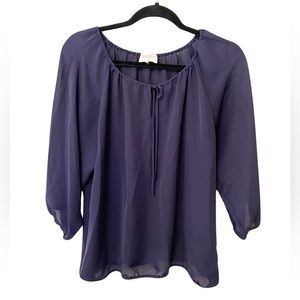 Laundry by Shelli Segal Women's‎ Blouse Flowy Navy Blue Size M